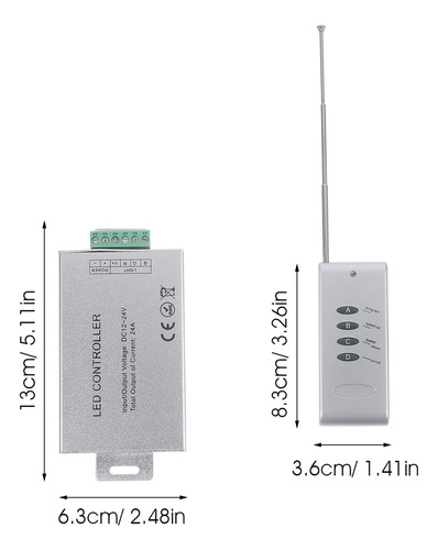 Controlador Led De 12-24 V Y 24 Teclas Para Tira De Luz Led