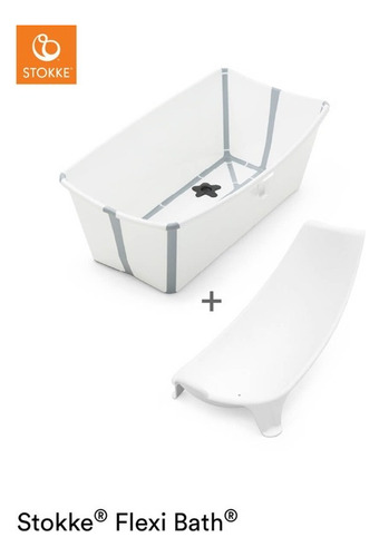 Bañito Plegable Flexibath Azul Con Cuchara Stokke- Mvd Kids