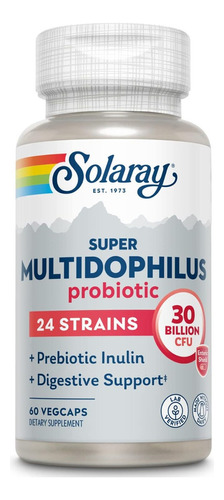 Probiótico Súper Multidophilus 24 Cepas Solaray 60 Cápsulas