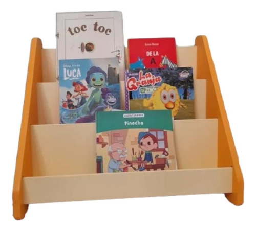 Biblioteca Montessori Infantil Mdf Fibrofacil Pintada