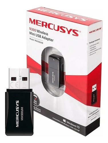 Mini Adaptador Usb Wireless N300mbps Mw300um Mercusys