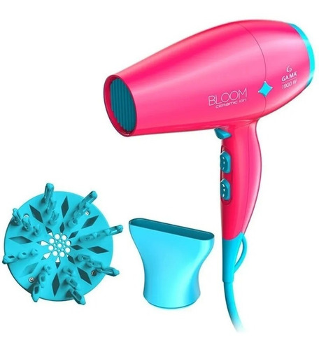 Secador Pelo Ga.ma Diamond Bloom Frio Calor Boquilla Difusor