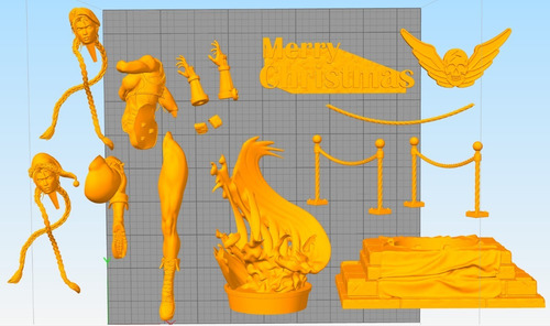Street Fighter Cammy +holiday Archivo Stl Para Impresión 3d