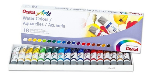 Set De 18 Colores De Acuarelas Pentel