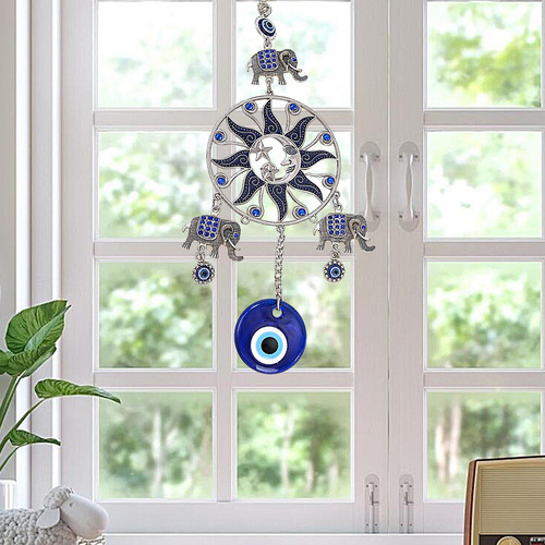 Amuleto Decorativo Decoración Automotriz Con Dije De Azul Es