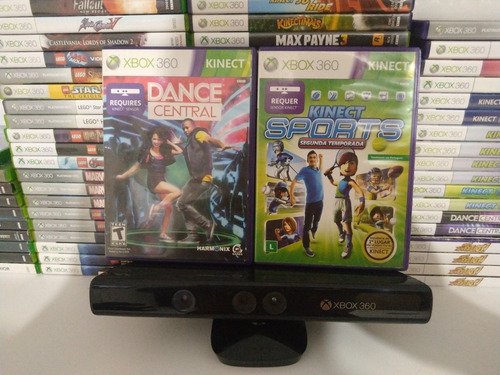 Sensor Kinect Xbox 360 + 2 Jogos Originais!!! Envio Rápido!! (Recondicionado)