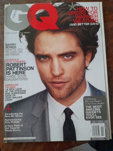 Revista Gq Robert Pattinson En Inglés. April 2009. Crepuscul