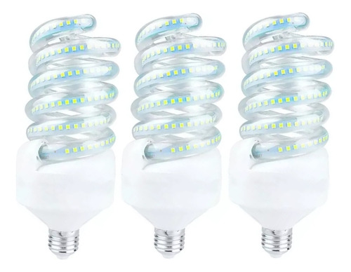 3pz Foco Bombilla Lampara Luz Led Iluminacion Casa Ahorra30w