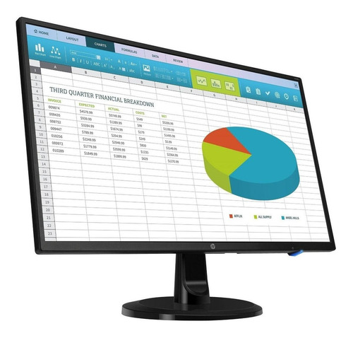 Imagen 2 de 4 de Monitor HP N246V led 23.8 " negro 100V/240V