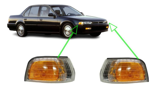 Juego Faros P/ Honda Accord 92 93 Reglament (usa)