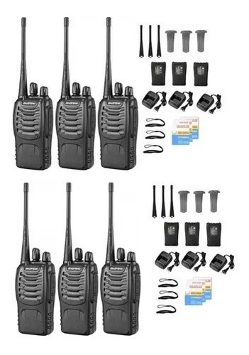 Radio Walkie Talkie Baofeng Bf-888s Uhf X6 Bateria 2800m Ah