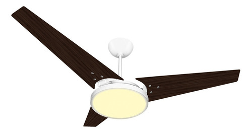 Ventilador De Teto Ventex Itacaré Com Painel Led Branco Que Cor Das Pás Branco/tabaco 127v