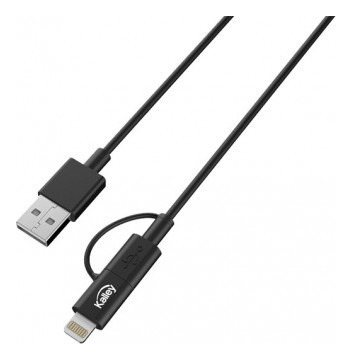 Cable Kalley Usb/lightning 2 En1 Negro Cable Kalley Tk475