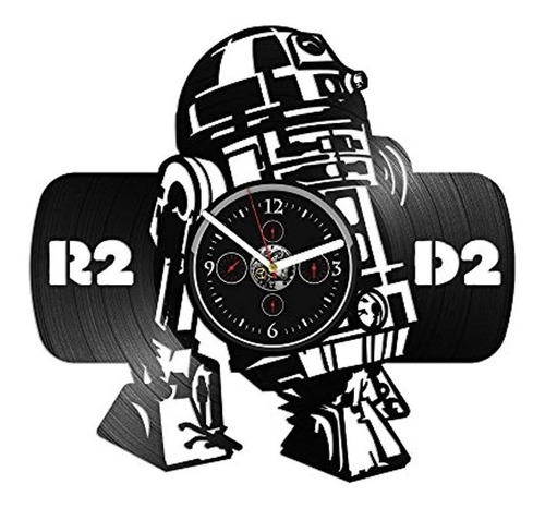 Rainbowclocks R2-d2 Star Wars - Reloj De Pared De Vinilo Par