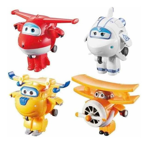 Super Wings Figuras Transformables A Robots Pack 4