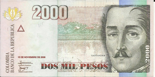 Colombia 2000 Pesos, 10 Noviembre 2006