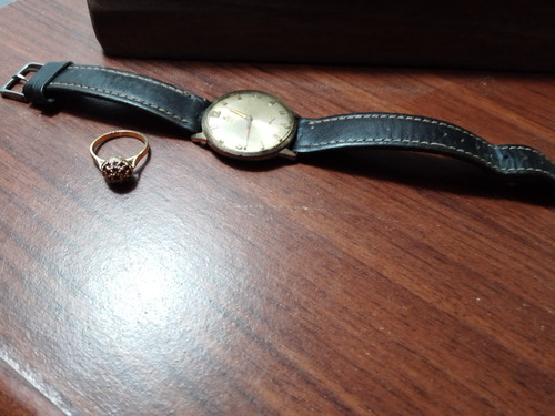 Reloj Antiguo Y Anillo De Oro 