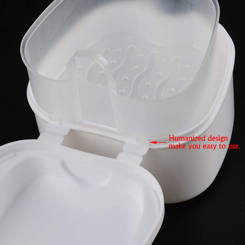 Aa Estuche Blanco For Dentaduras Postizas, Vaso For