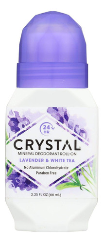 Crystal Mineral Desodorante Roll-on, Lavanda Y Té Blanco, .