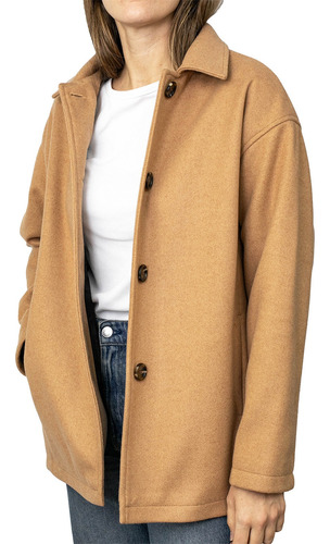 Camisaco Mujer Algodon Tapado Clasico Vestir Blazer Briganti