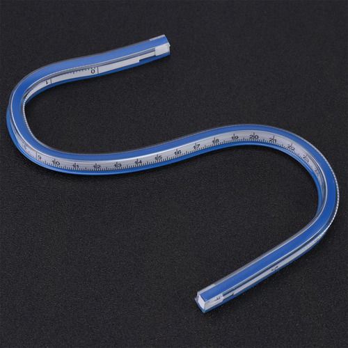 1 Pcs Curva De Plástico Flexible Regla De Regla Drawing