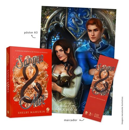 Sangue e Mel - acompanha brinde: (Vol 2 . Pássaro e Serpente), de Shelby Mahurin. Série Pássaro e Serpente, vol. 2. Editora Galera, capa mole, edição 1 em português, 2021