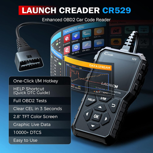 Escáner Obd2 Cr529 I/m Un Clic, Lector De Código Obdi...