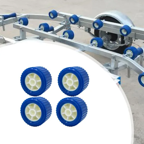 4x Ruedas Elevadoras Para Barcos Con Rodillos Acanalados
