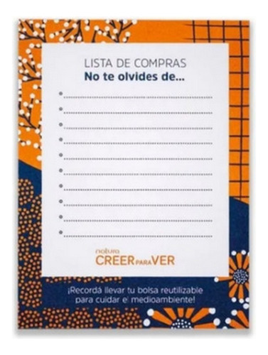 Lista De Compras Con Imán Creer Para Ver - Ana De Natura