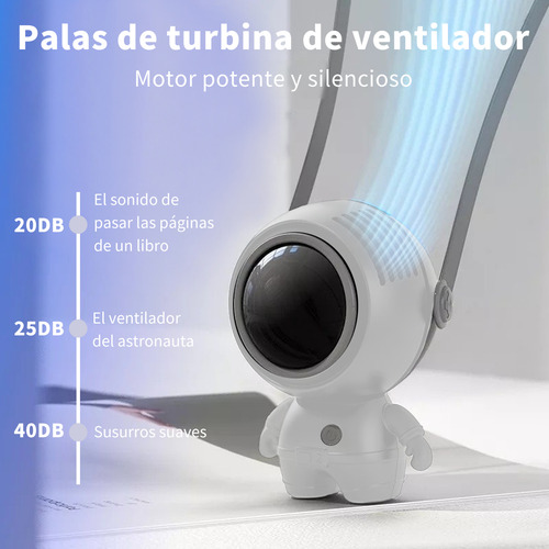 Astronautas Mini Ventilador De Mano Portátil Usb Sin Aspas