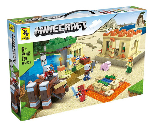 Minecraft Juego De Bloques Construcción Con Led Para Niños N