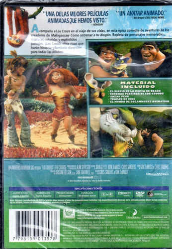 Los Croods - Dvd Nuevo Original Cerrado - Mcbmi