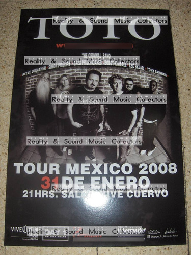 Toto Poster Presentacion Vive Cuervo 2008 De Coleccion