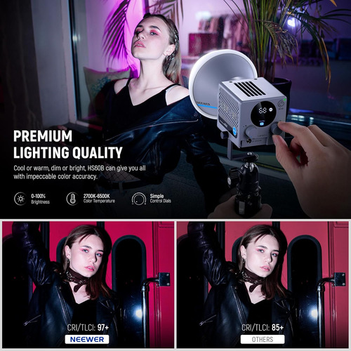 Mini Luz De Video Bi Color Cob Led 60 W Portátil