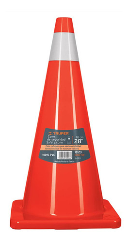 Cono De Seguridad Flexible 70 Cm  C/cinta Reflectiva Truper