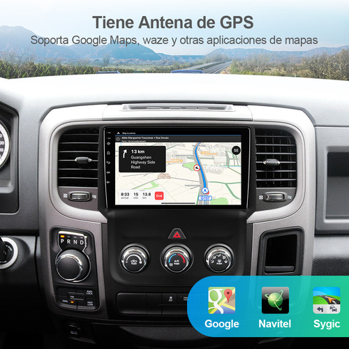 Estéreo 2+32gb Para Dodge Ram 1500 2014-2019 A/a Manual Gps