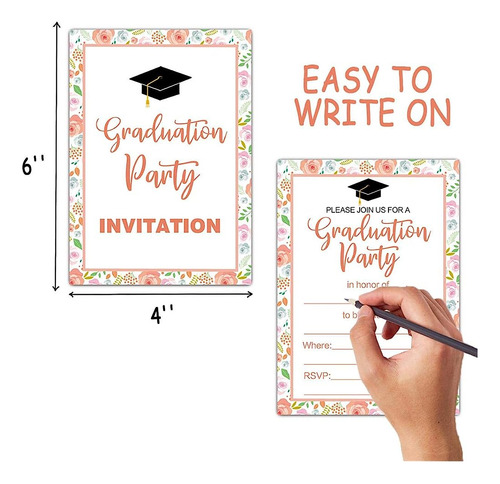 Invitaciones A La Fiesta De Graduación Con Sobres - Tarjetas
