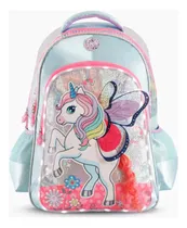 Comprar Footy Mochila De Espalda 18p Unicorn Wings Con Luz Led Color Agua Diseño De La Tela Unicornio
