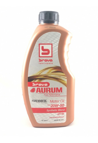  Aceite 20w50 Semisintético Brava Api Sn Brava Lubricantes