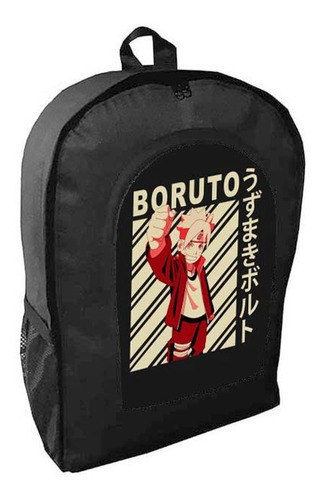 Mochila Negra Boruto Adulto / Escolar A31