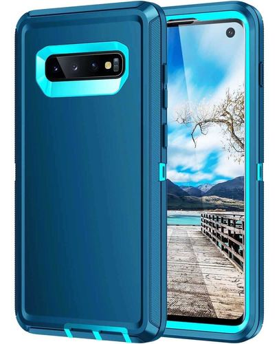 Funda Para Samsung Galaxy S10 Plus - Azul Y Celeste