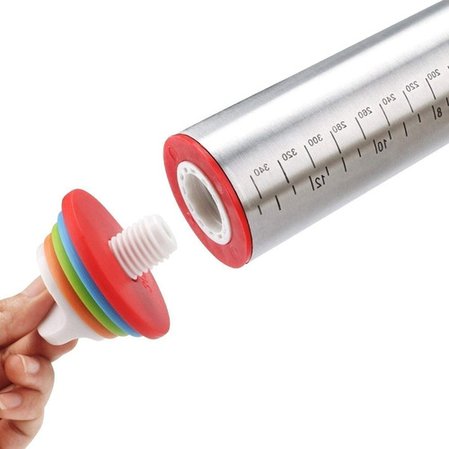 Imagem 3 de 5 de Rolo De Massas Com Discos Ajustáveis Altura Inox Mimo Style