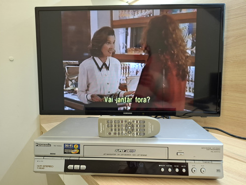 Video Cassete Vhs Panasonic Nv-hv60 - Funcionando 100% Prateado