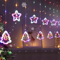 Comprar Luces De Navidad Led Cortina 3d Figura Decorativas Color Usb