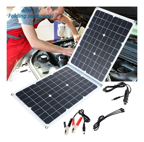 Bolsa Plegable Solar Portátil Cargador De Banco De Energía