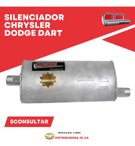 Silenciador Dodge Dart/ Versatil - Marca Metur Doble