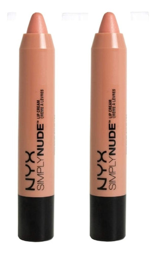 Paquete De 2 Cremas De Labios De Nyx Simply Nude, Fairest (.