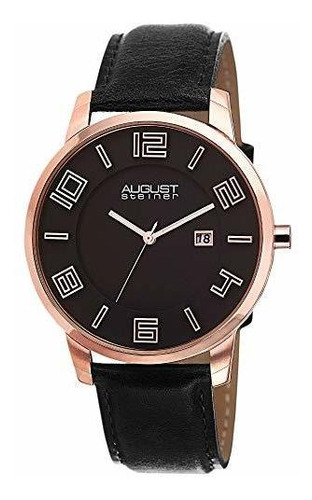 August Steiner Men's Slim Watch - Swiss Quartz With Date Win