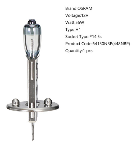 Lámpara H1 Osram Night Breaker Plus Con Hasta Un 90% De Luz