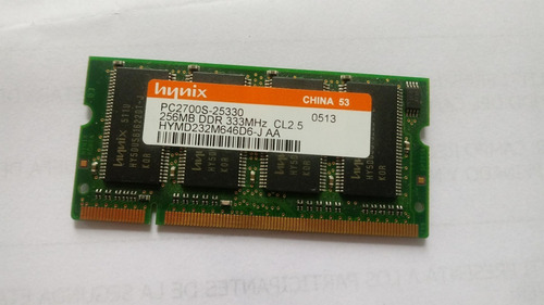 Memoria Ram Sodimm Ddr 256mb Pc2700s 333mhz